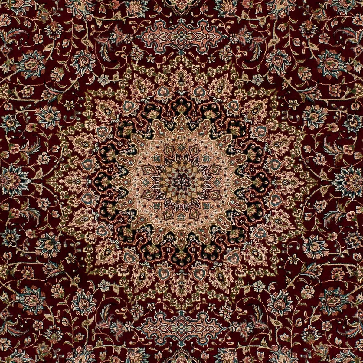 Silk Rug - Chinese Silk - 183 x 122 cm - dark red