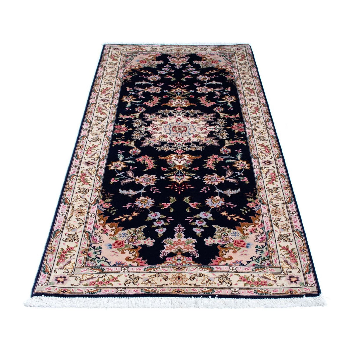 Runner Perser Rug - Tabriz - Royal - 200 x 83 cm - dark blue