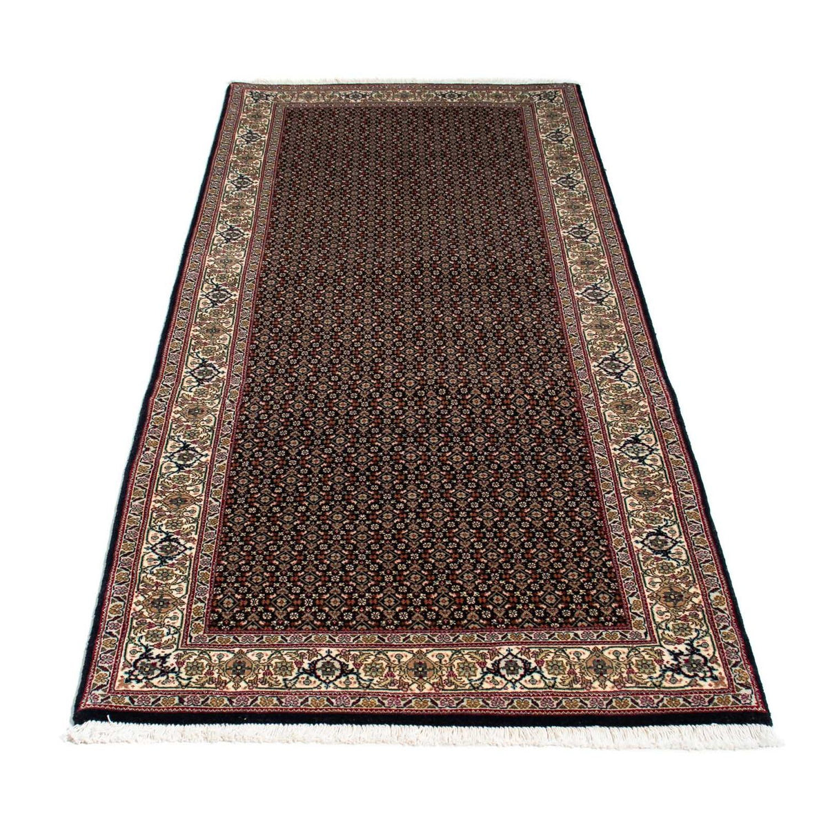 Runner Perser Rug - Tabriz - 209 x 85 cm - dark blue