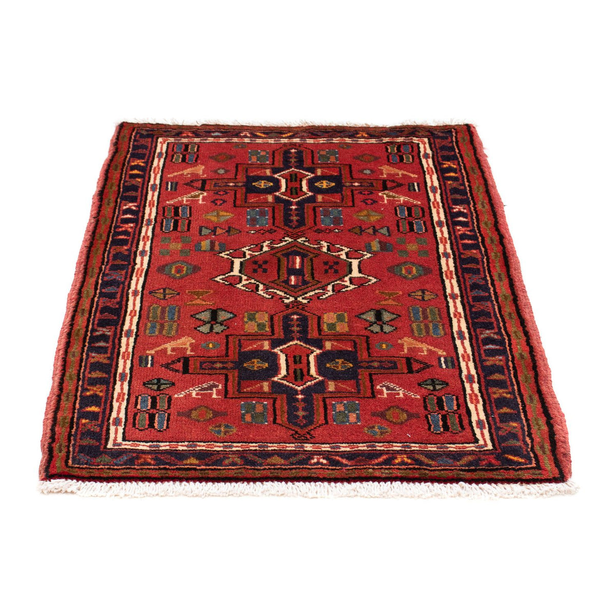 Perser Rug - Nomadic - 98 x 70 cm - dark red