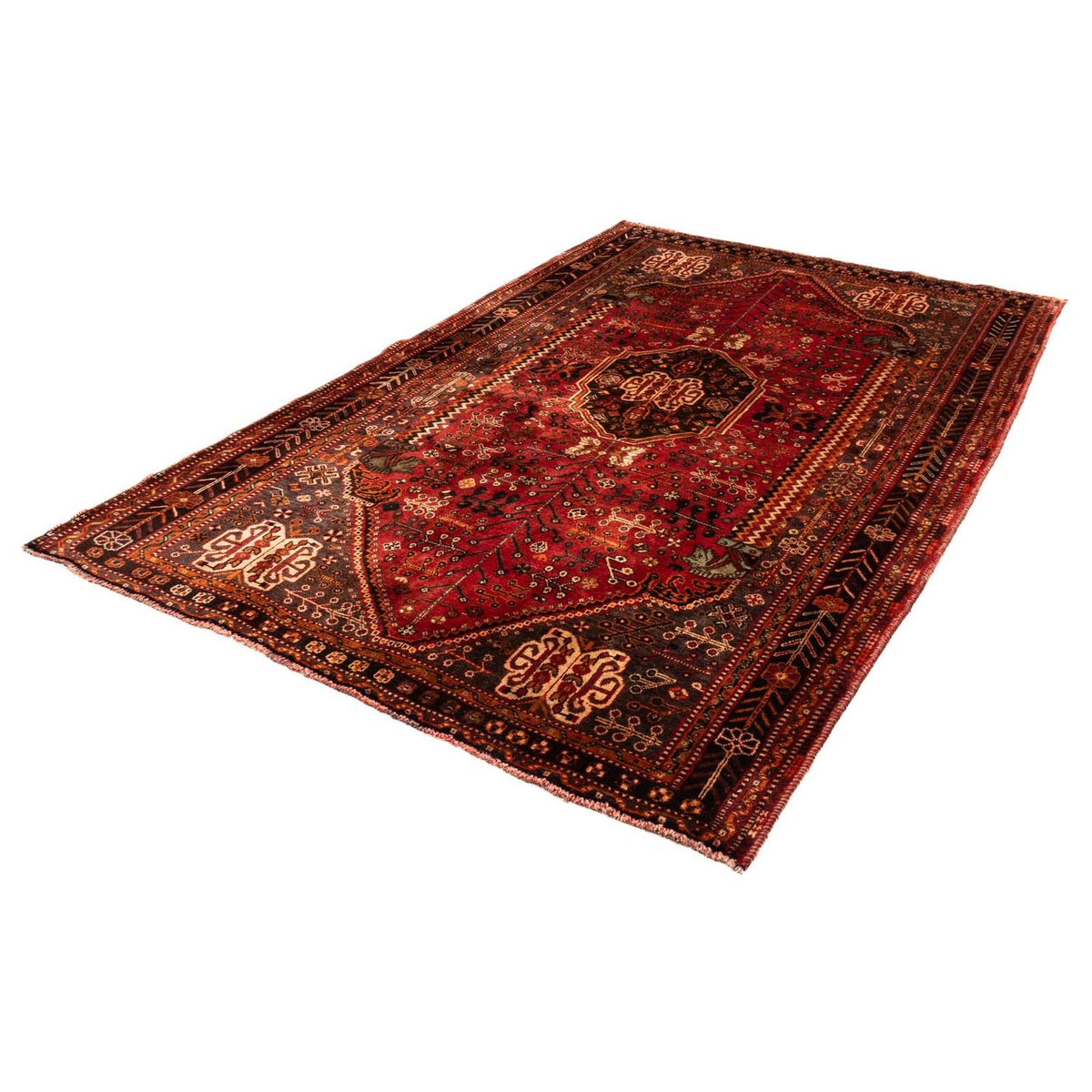 Perser Rug - Nomadic - 253 x 160 cm - dark red