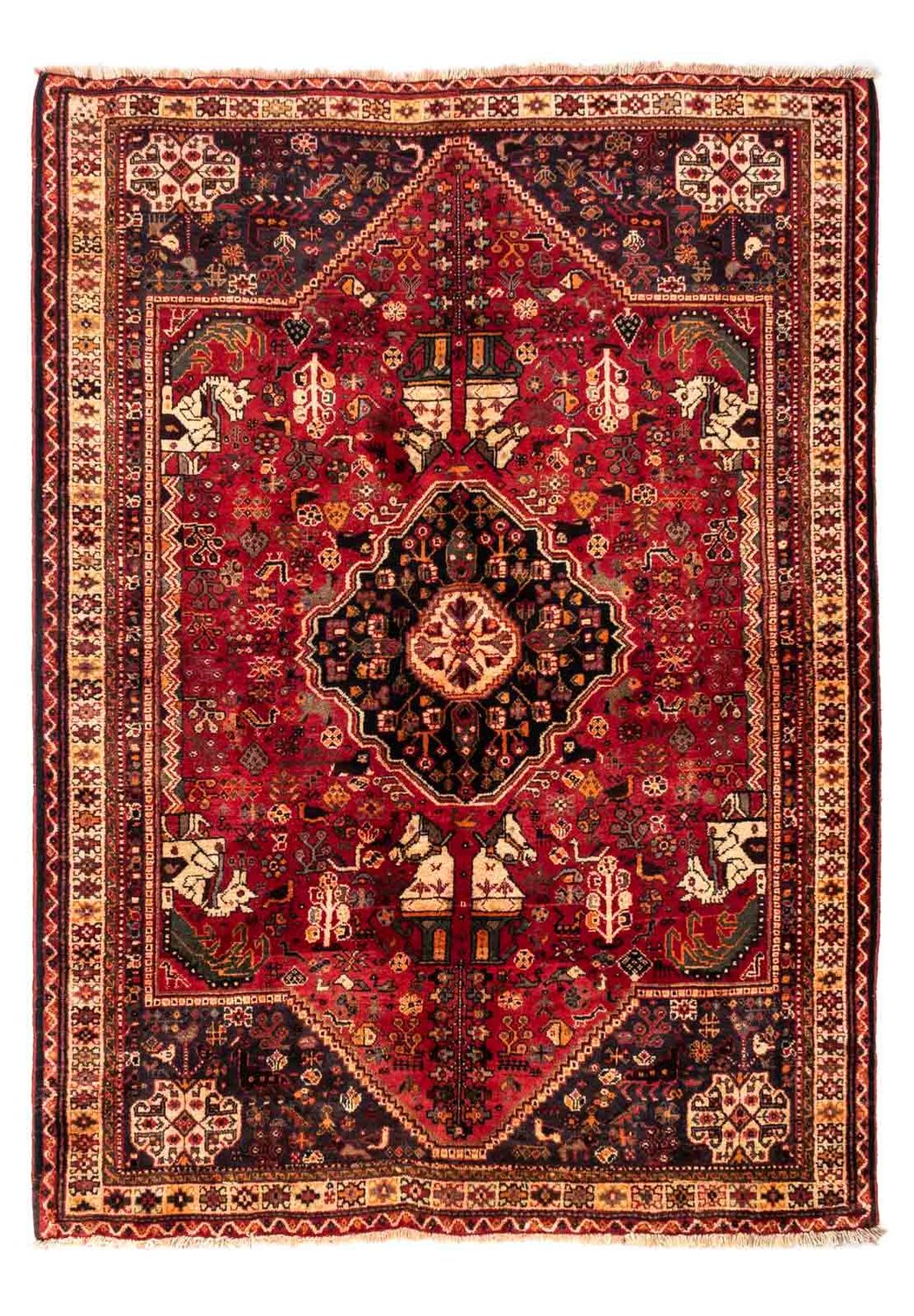 Perser Rug - Nomadic - 237 x 175 cm - dark red