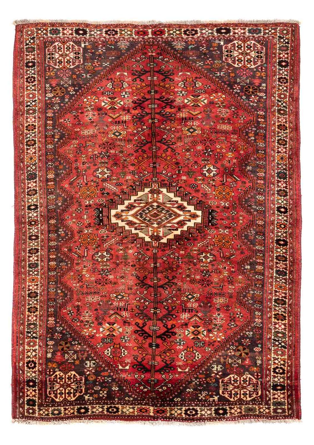 Perser Rug - Nomadic - 243 x 174 cm - dark red