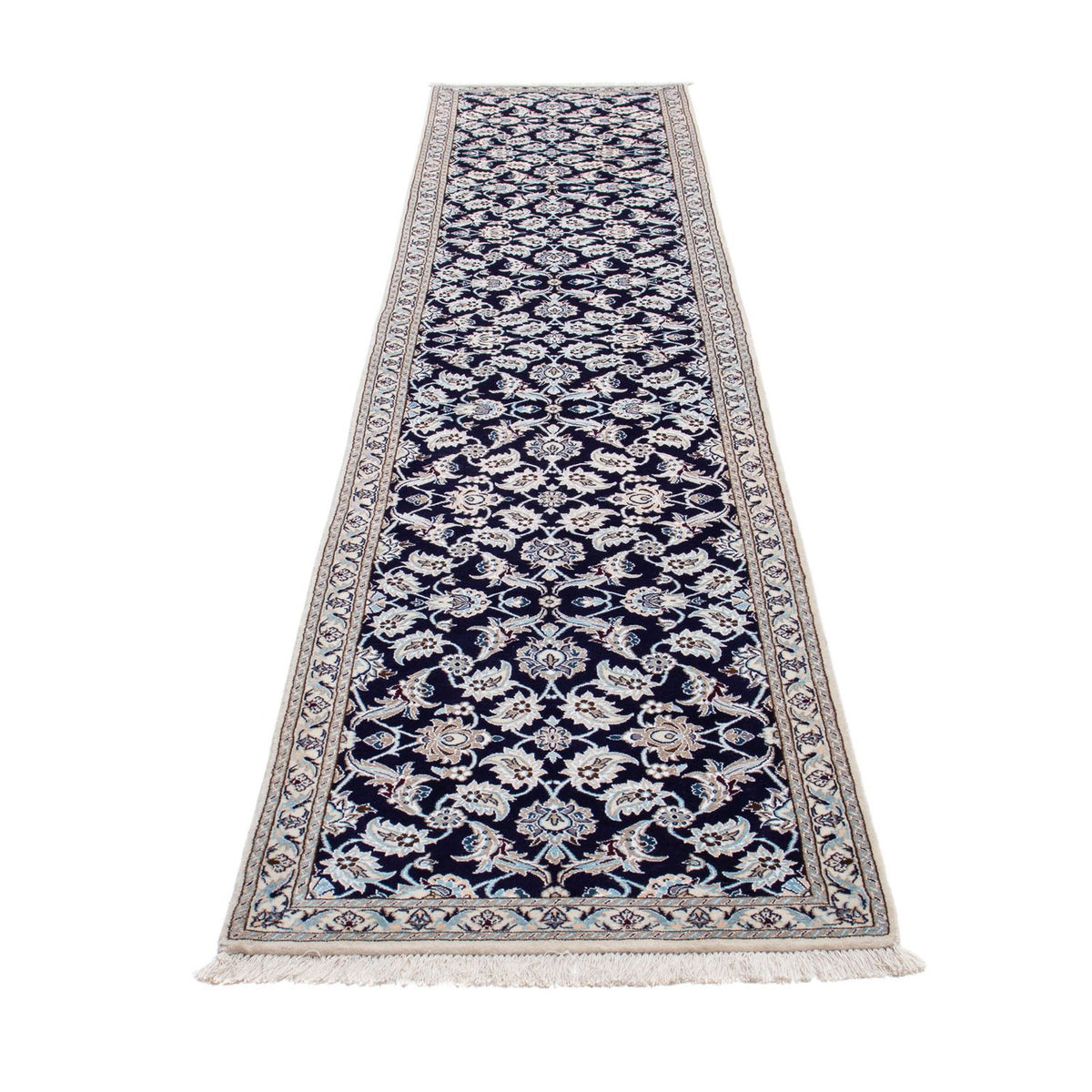 Runner Perser Rug - Nain - Royal - 367 x 75 cm - dark blue
