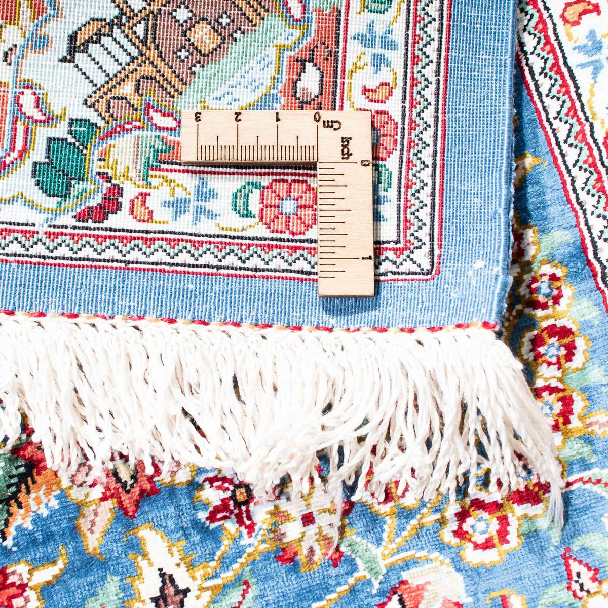 Perser Rug - Ghom - 119 x 81 cm - light blue