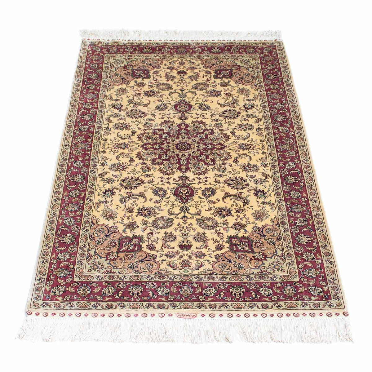 Oriental Rug - Hereke - 122 x 69 cm - dark red