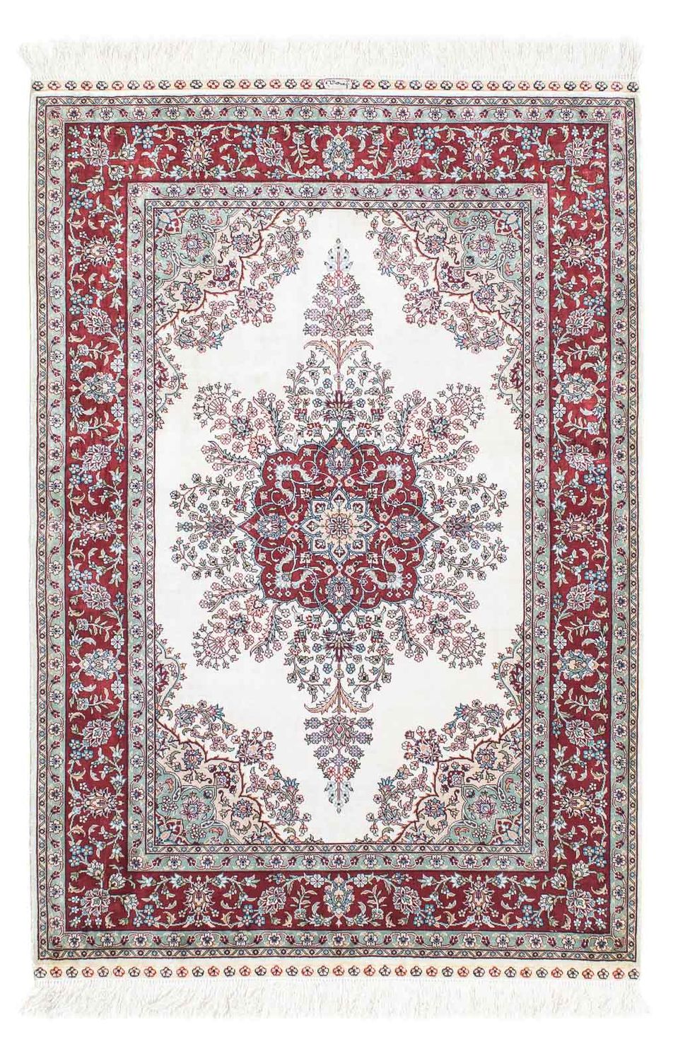 Oriental Rug - Hereke - 137 x 91 cm - dark red
