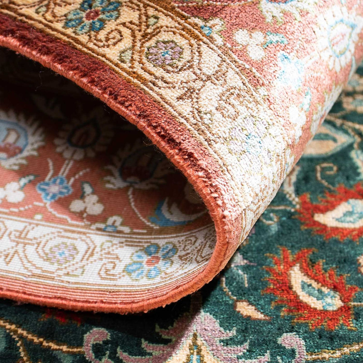 Perser Rug - Ghom - 115 x 80 cm - green