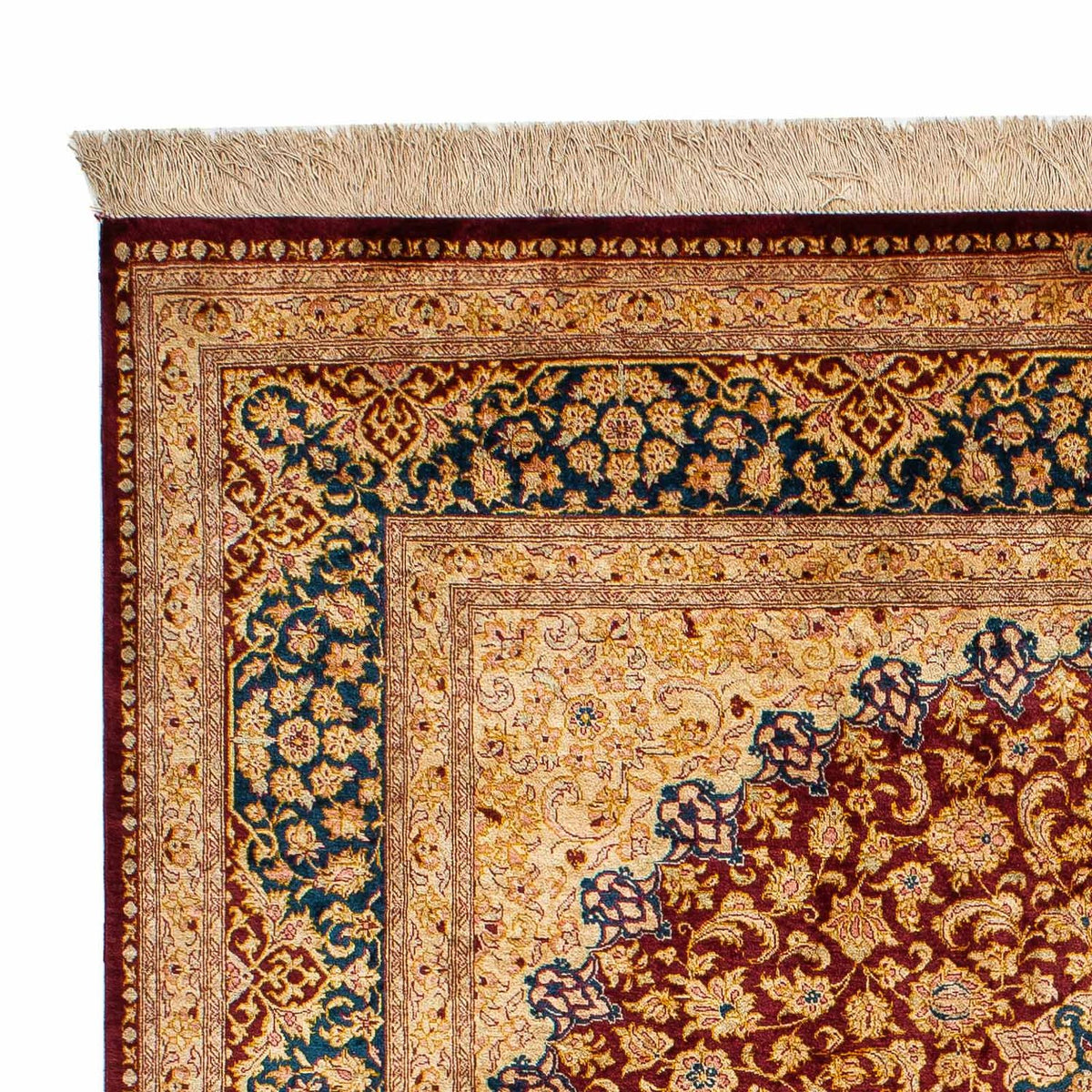 Chinese Silk Rug 137x198cm - Persian Rugs