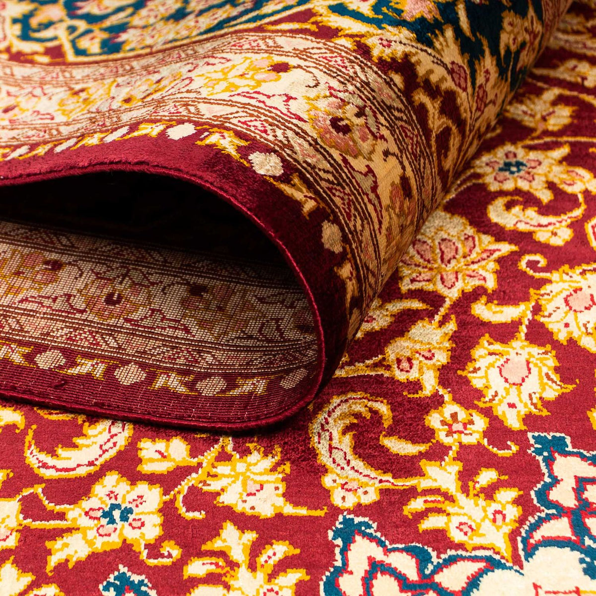 Silk Rug - Chinese Silk - 198 x 137 cm - multicolored