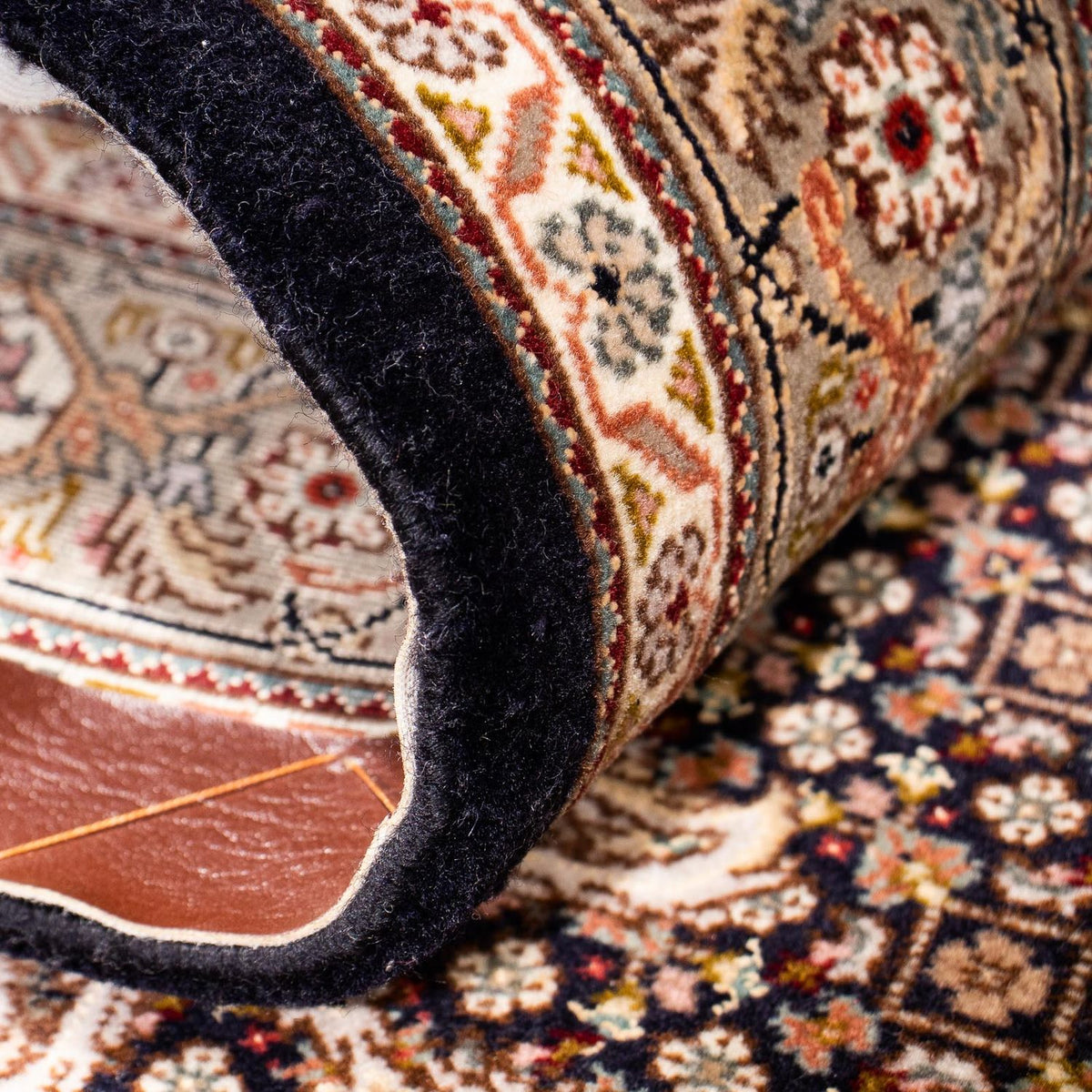 Runner Perser Rug - Tabriz - 248 x 81 cm - dark blue