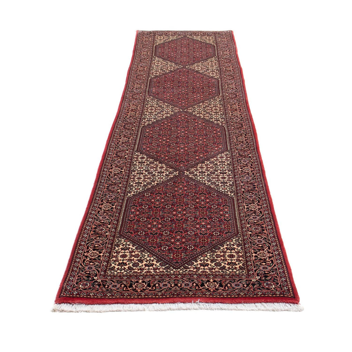 Runner Perser Rug - Bidjar - 346 x 82 cm - dark red
