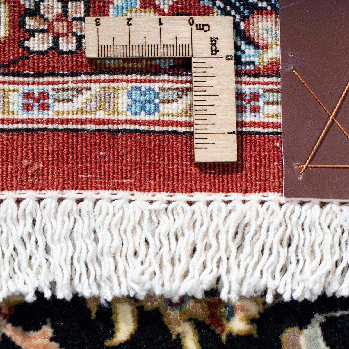 Runner Perser Rug - Ghom - 200 x 52 cm - green