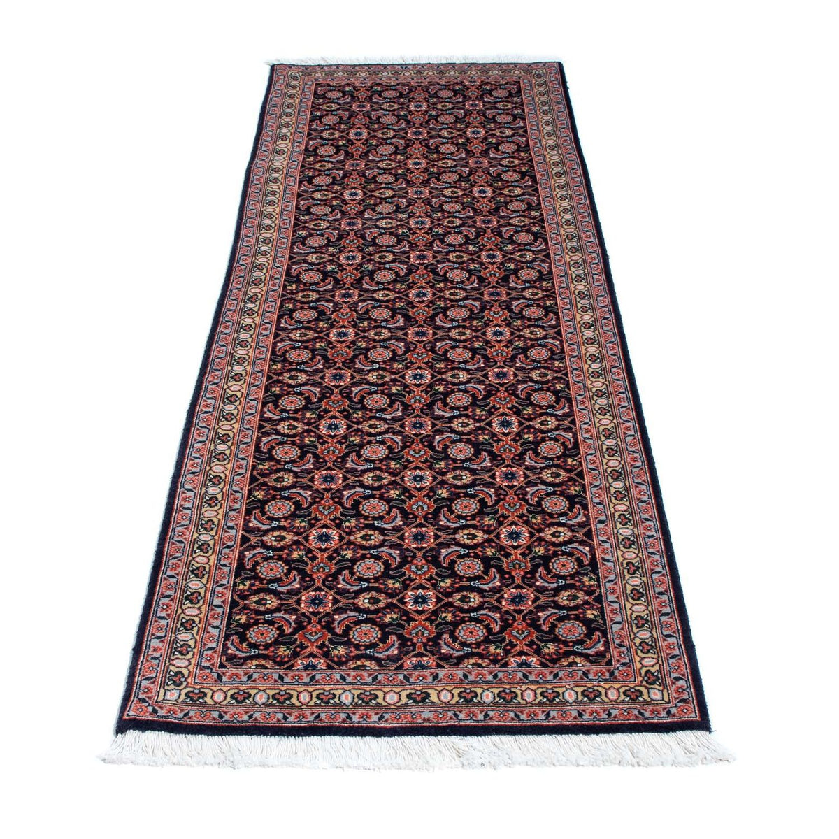 Runner Perser Rug - Tabriz - 210 x 75 cm - dark blue