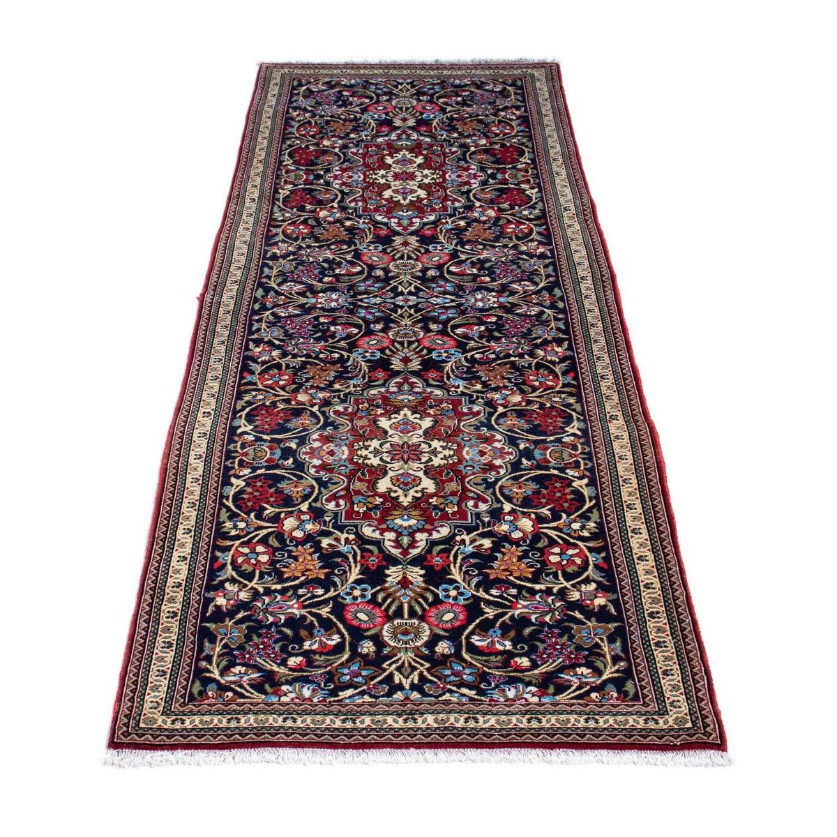 Runner Perser Rug - Ghom - 197 x 70 cm - dark blue