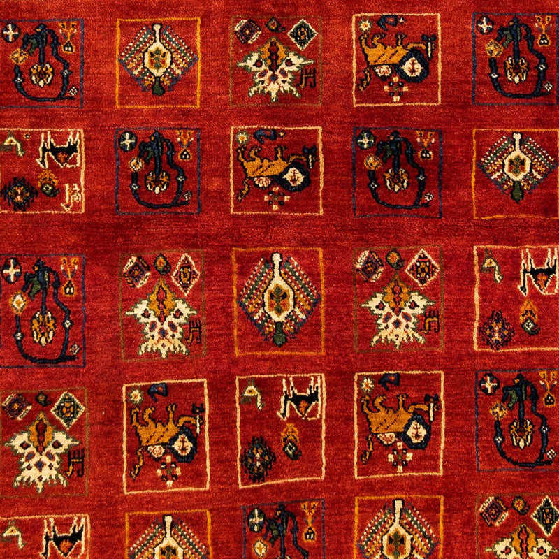 Gabbeh Rug - Kashkuli Perser - 214 x 145 cm - dark red