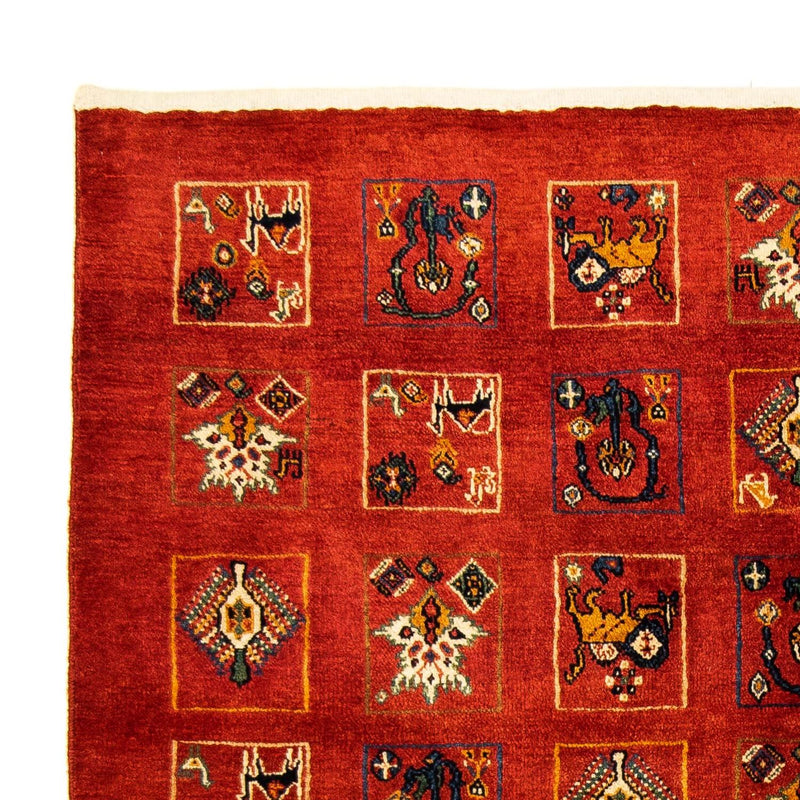 Gabbeh Rug - Kashkuli Perser - 214 x 145 cm - dark red