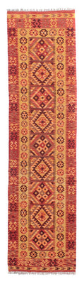 Runner Kelim Rug - Splash - 299 x 73 cm - light red