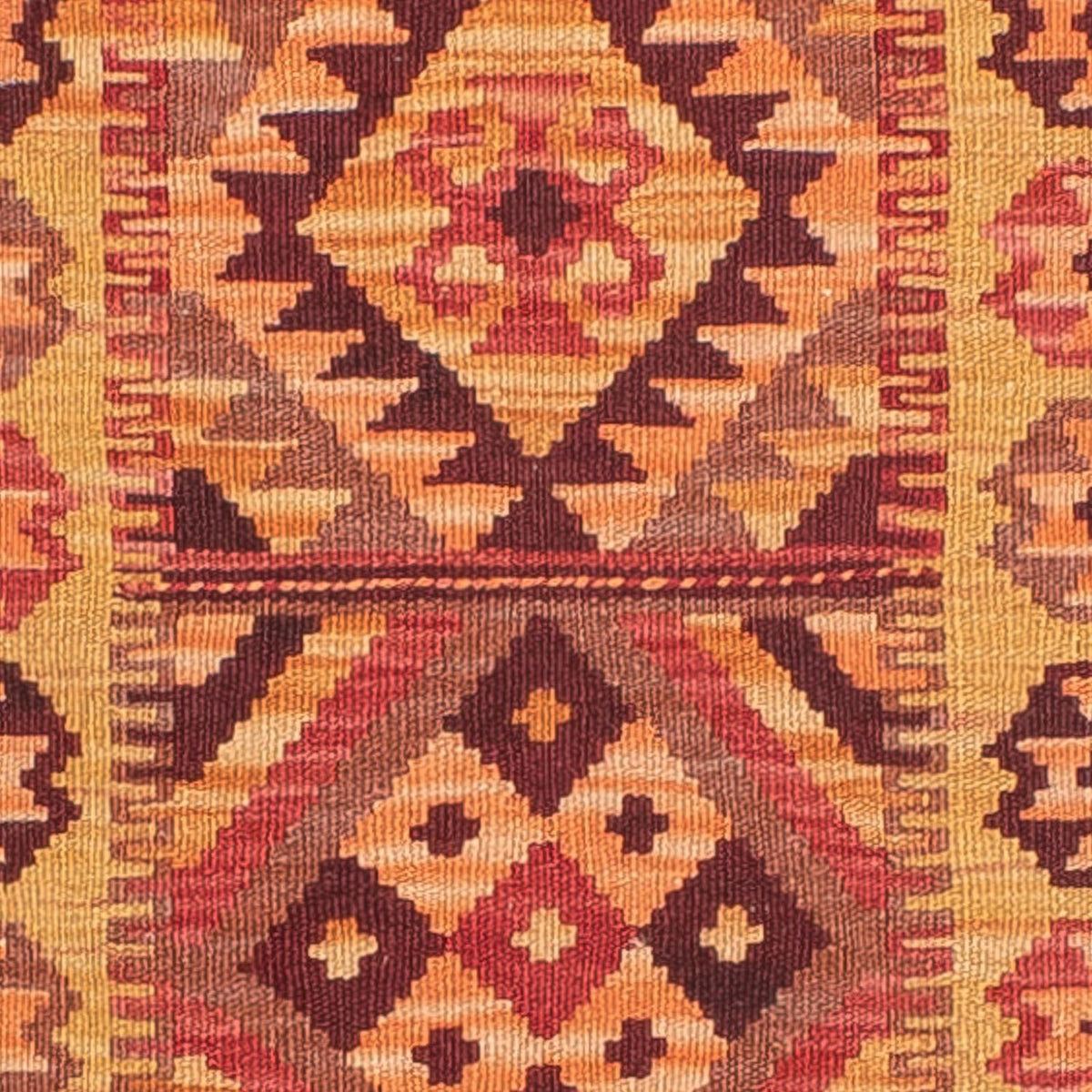 Runner Kelim Rug - Splash - 299 x 73 cm - light red