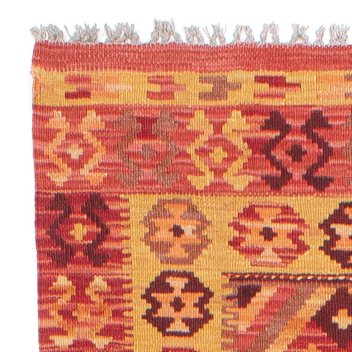 Runner Kelim Rug - Splash - 299 x 73 cm - light red