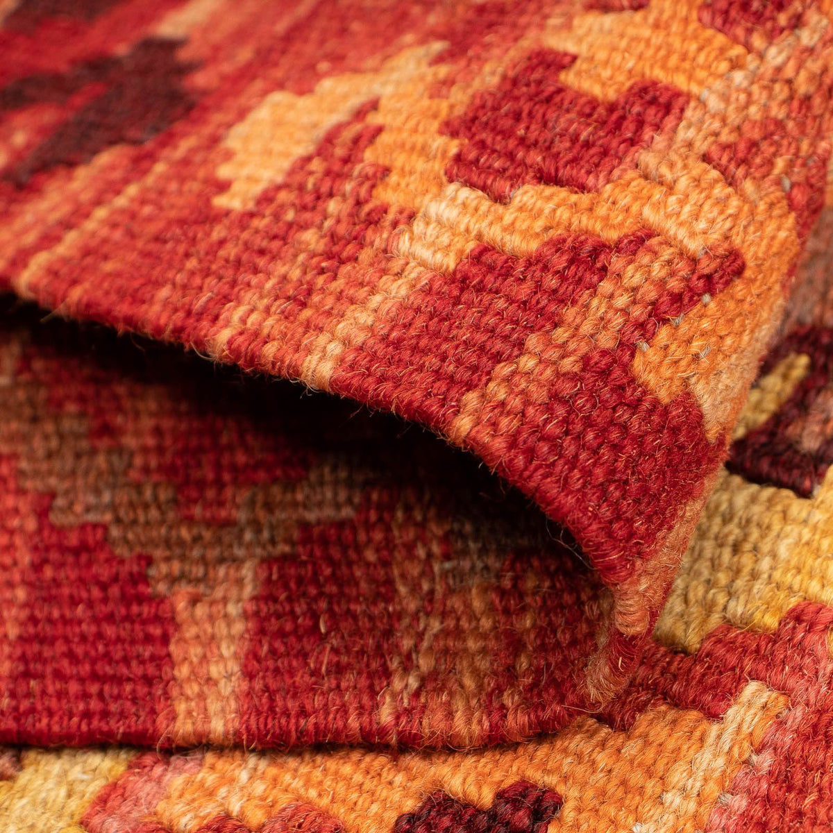 Runner Kelim Rug - Splash - 299 x 73 cm - light red