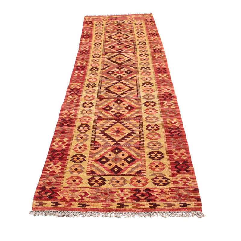 Runner Kelim Rug - Splash - 299 x 73 cm - light red