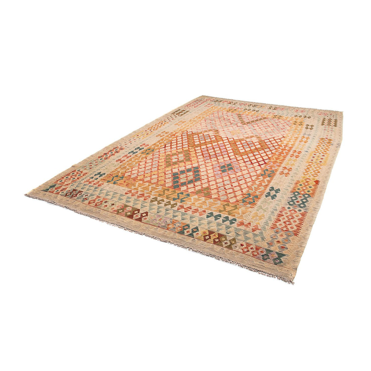 Kelim Rug - Splash - 299 x 203 cm - multicolored