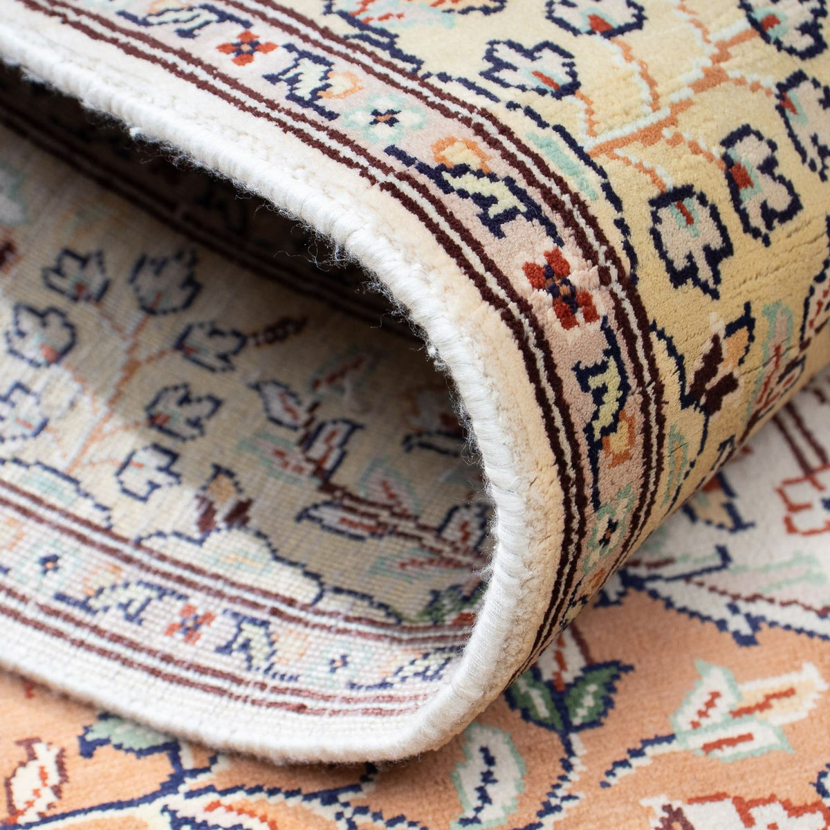 Silk Rug - Kashmir Silk - 124 x 76 cm - beige