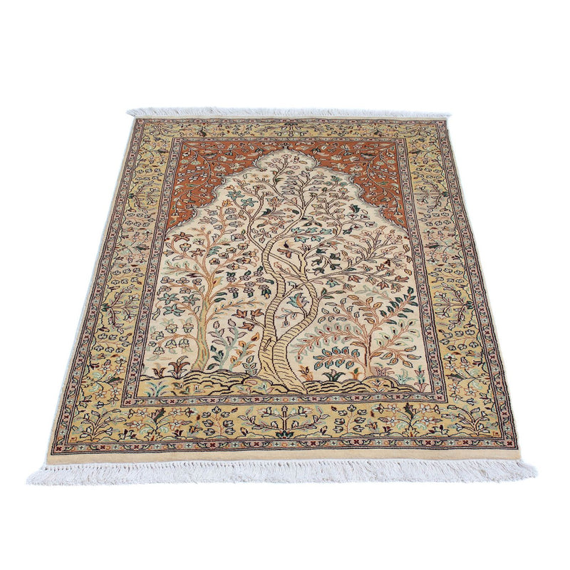 Silk Rug - Kashmir Silk - 124 x 76 cm - beige