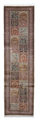 Runner Silk Rug - Kashmir Silk - 302 x 74 cm - multicolored