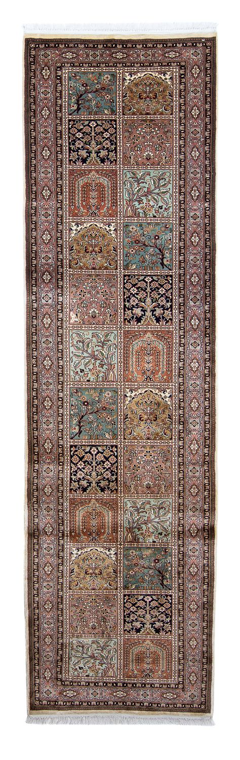 Runner Silk Rug - Kashmir Silk - 302 x 74 cm - multicolored