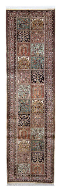 Runner Silk Rug - Kashmir Silk - 302 x 74 cm - multicolored