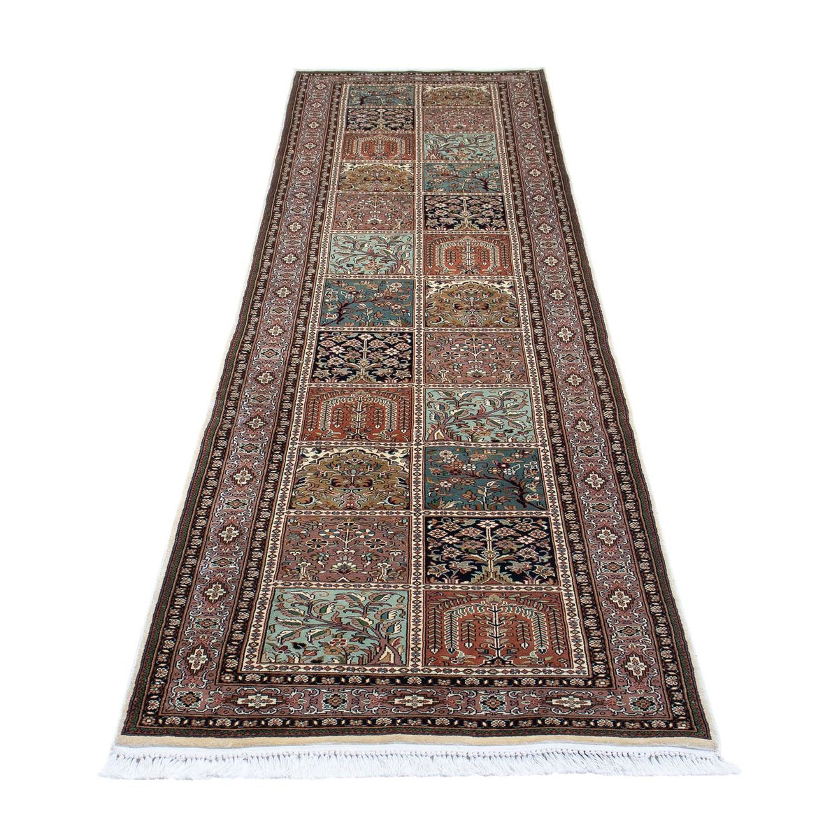 Runner Silk Rug - Kashmir Silk - 302 x 74 cm - multicolored