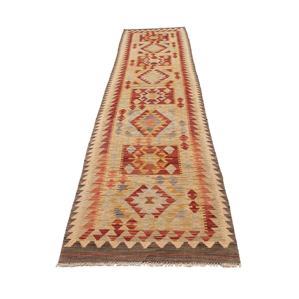 Runner Kelim Rug - Splash - 389 x 77 cm - multicolored