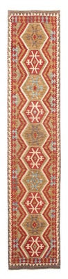Runner Kelim Rug - Splash - 393 x 77 cm - red