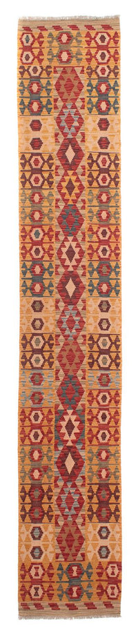 Runner Kelim Rug - Splash - 394 x 70 cm - multicolored