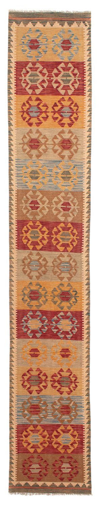 Runner Kelim Rug - Splash - 407 x 76 cm - multicolored