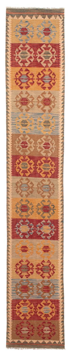 Runner Kelim Rug - Splash - 407 x 76 cm - multicolored