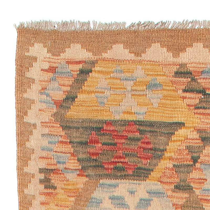 Runner Kelim Rug - Splash - 390 x 76 cm - light red