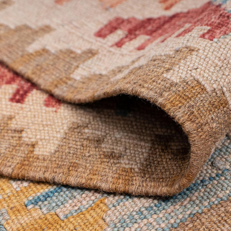 Runner Kelim Rug - Splash - 390 x 76 cm - light red