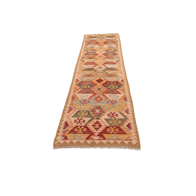 Runner Kelim Rug - Splash - 390 x 76 cm - light red