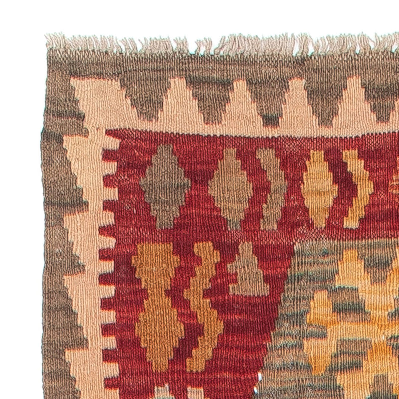 Runner Kelim Rug - Splash - 389 x 76 cm - red