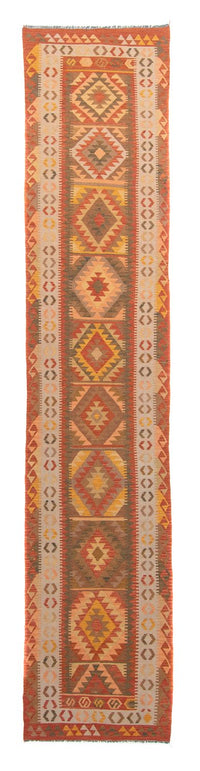 Runner Kelim Rug - Splash - 435 x 86 cm - multicolored