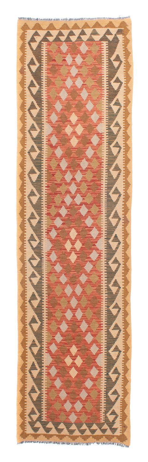 Runner Kelim Rug - Splash - 300 x 82 cm - light red