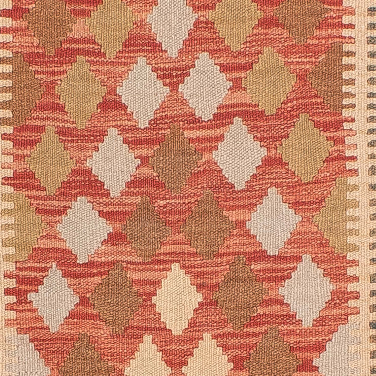 Runner Kelim Rug - Splash - 300 x 82 cm - light red