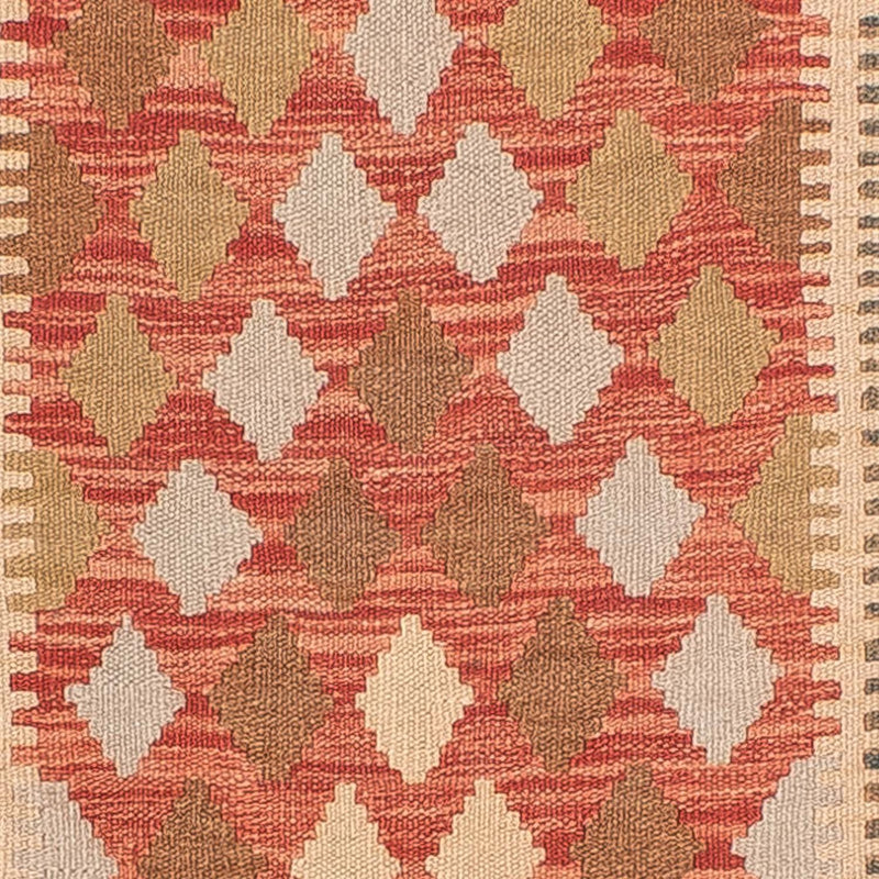 Runner Kelim Rug - Splash - 300 x 82 cm - light red