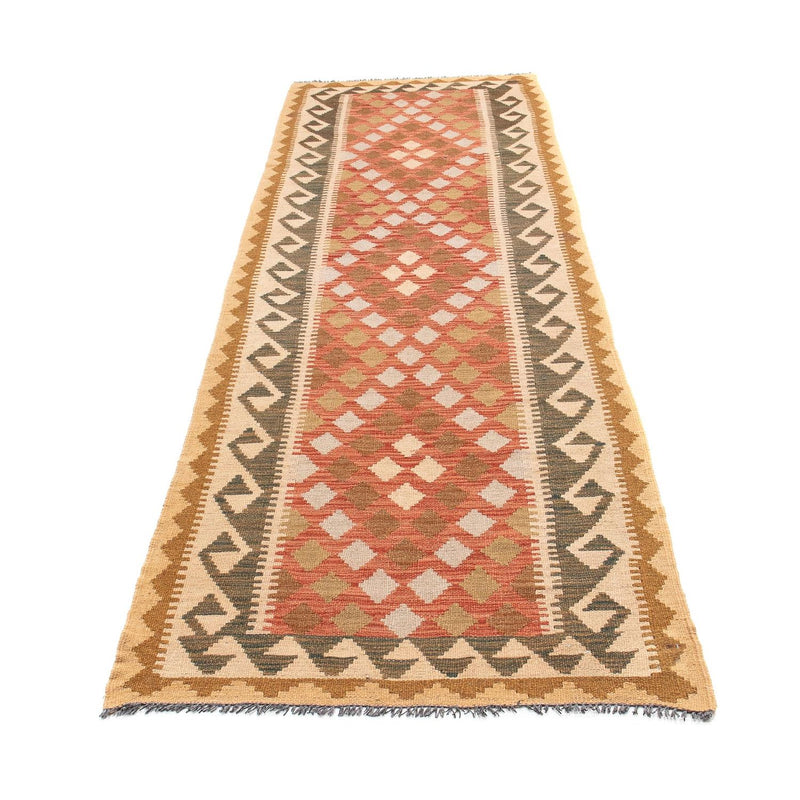Runner Kelim Rug - Splash - 300 x 82 cm - light red