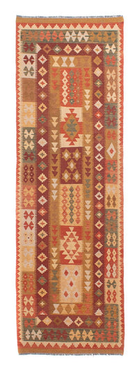 Runner Kelim Rug - Splash - 309 x 93 cm - light red