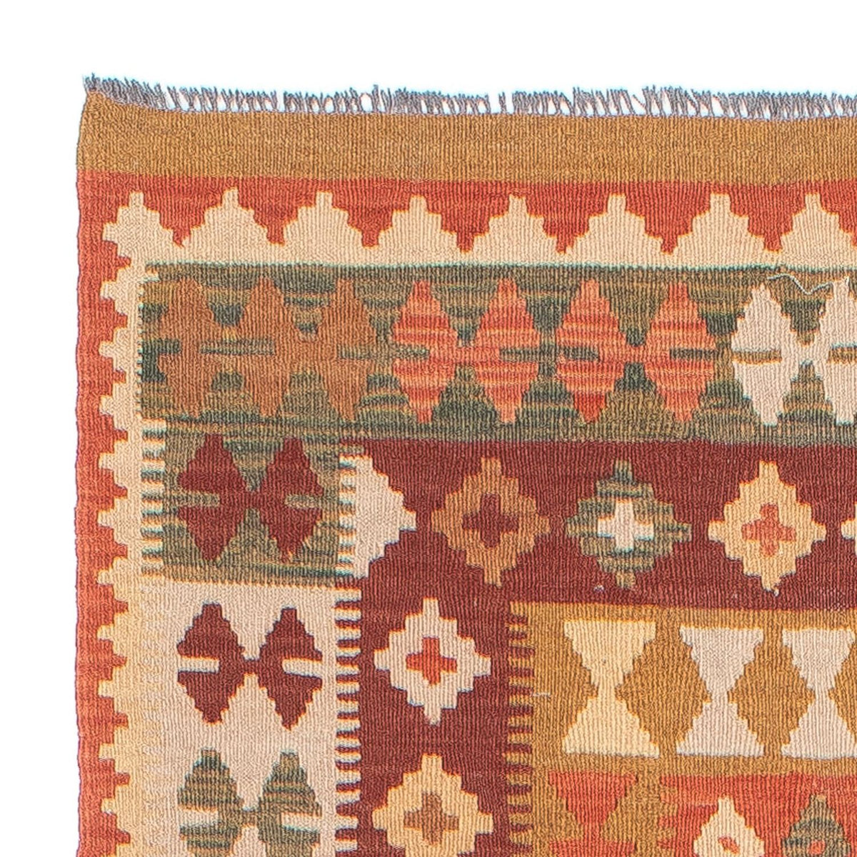 Runner Kelim Rug - Splash - 309 x 93 cm - light red