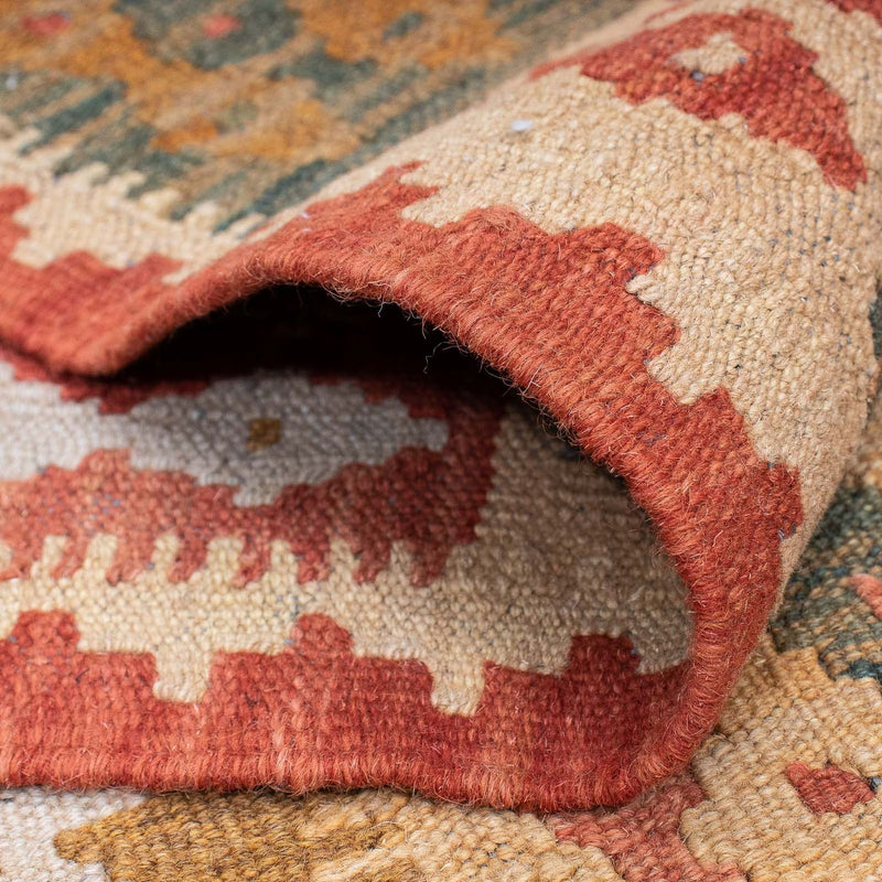 Runner Kelim Rug - Splash - 309 x 93 cm - light red